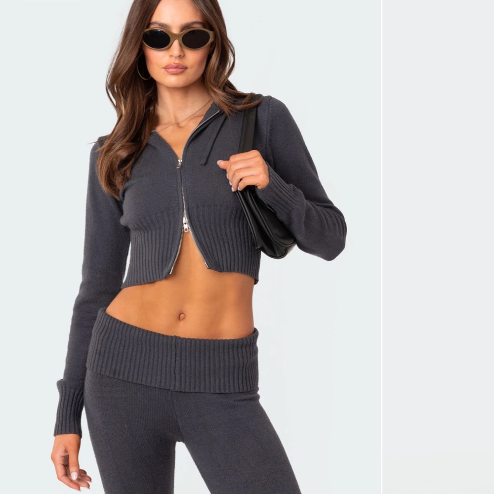 Edikted Desiree Knitted Hooded Cardigan